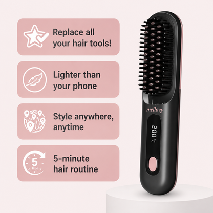 Mellovy Max – Portable Straightening Brush